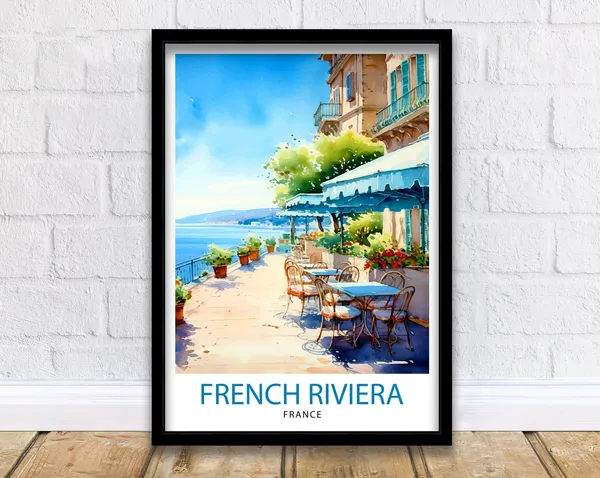 French Riviera France Travel Poster