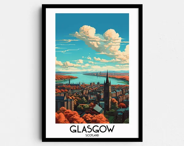 Glasgow River Clyde Travel Poster