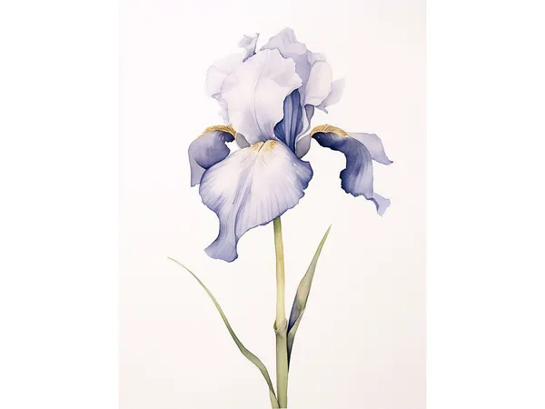 Iris Painting Botanical Watercolor Art Print