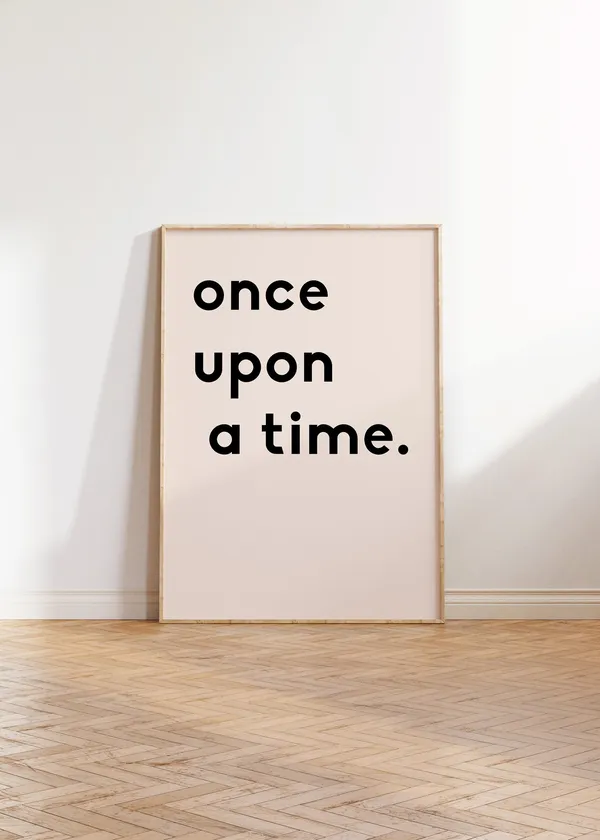 Once Upon A Time Kids Reading Poster, Read Corner