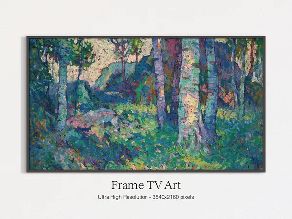 Classic Forest Scenery Impressionism Art Print