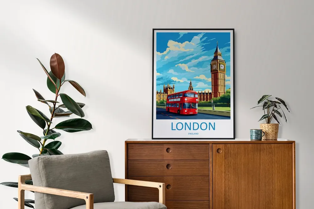 London Travel Poster, Europe Wall Decor - Image 2