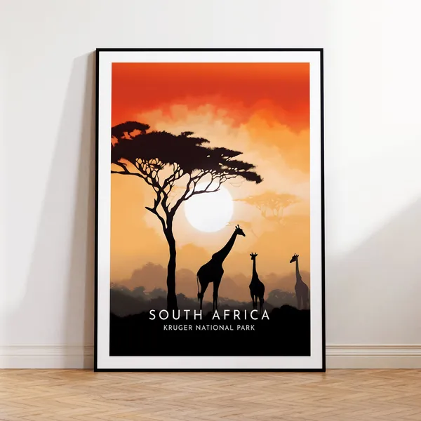 Kruger National Park Home Decor Travel Poster
