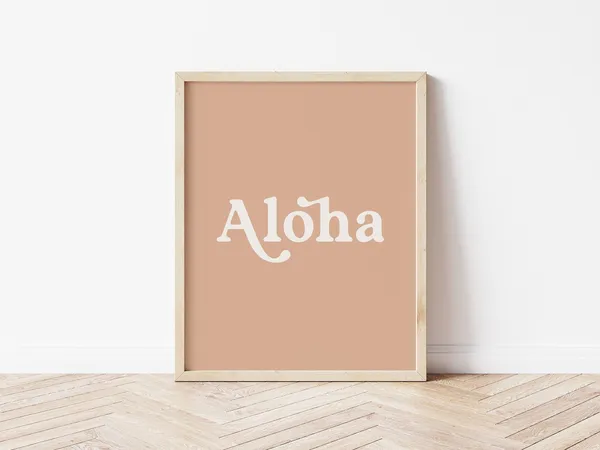 Aloha Boho Beach Nursery Decor, Hawaii Art Print
