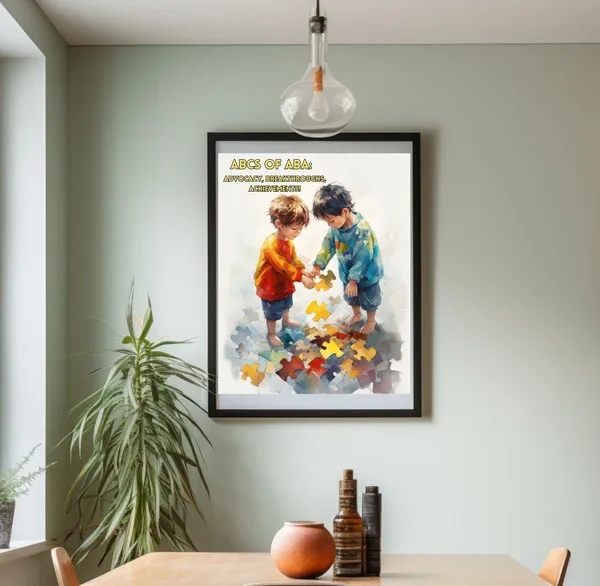 Applied Behavior Analysis ABA Poster, Autism Support Art