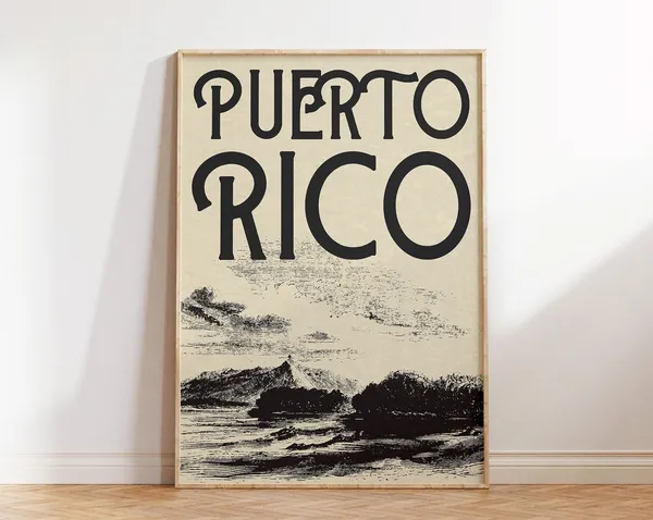 Puerto Rico Vintage Travel Poster Art Print