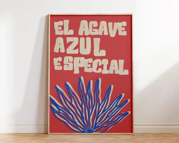 Vintage Agave Print, Mexican Bar Cart Art Print