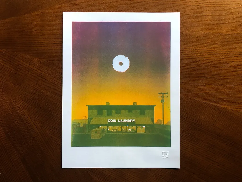 Eeaao Riso Coin Laundry Fan Art Print