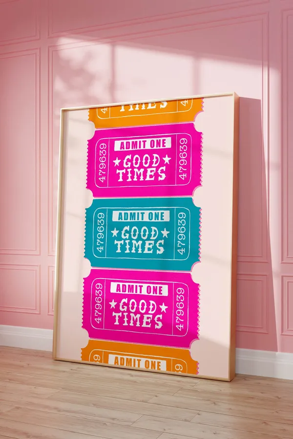 Good Times Ticket College Apartment Poster Print