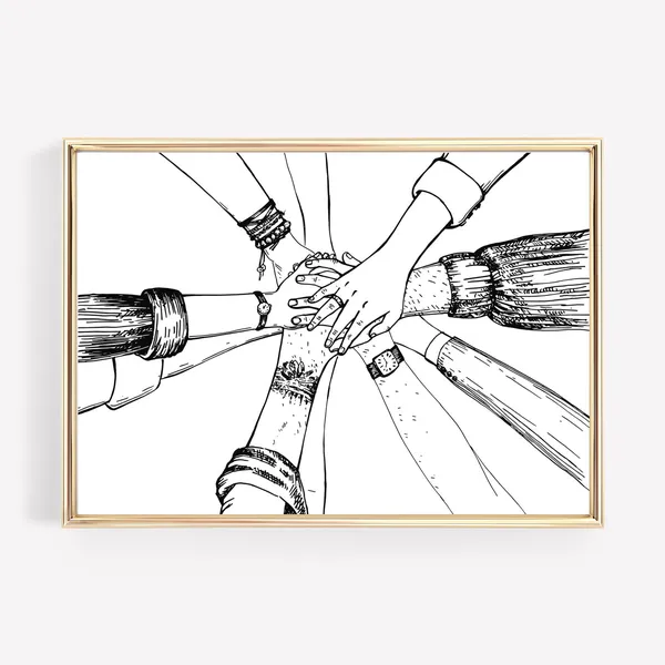 Teamwork Motivational Office Decor Art Print