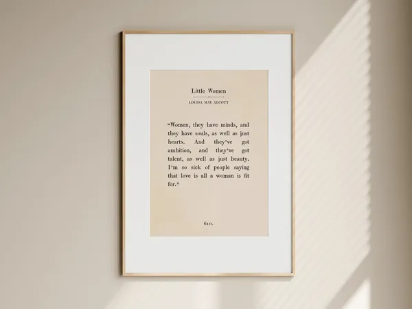 Little Women Vintage Book Quote Art Print