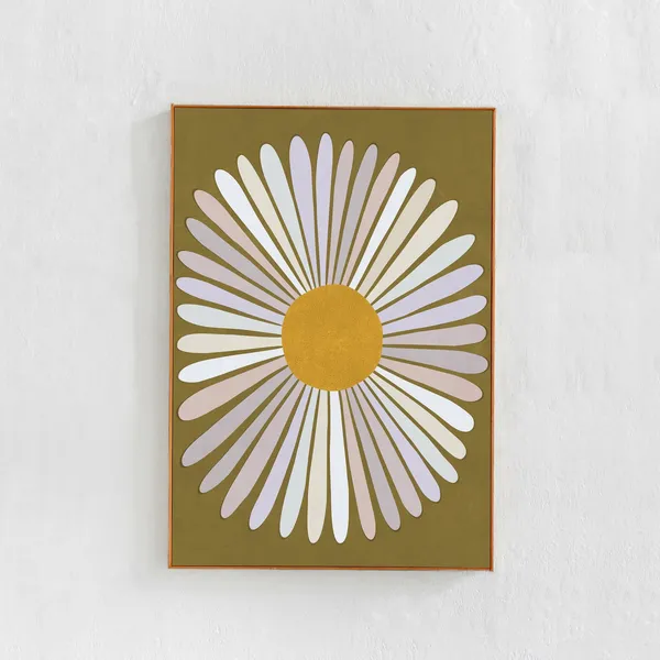Daisy Flower Floral Art, Scandi Boho Art Print
