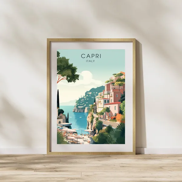 Capri Wall Art Italy Travel Poster