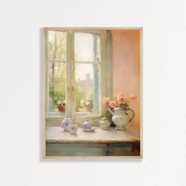 Rustic Still Life Retro Pastel Interior Art Print