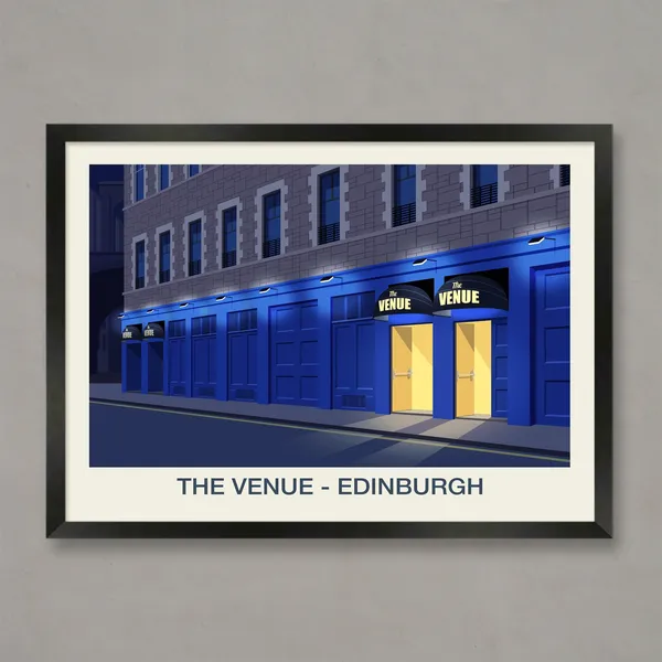 The Venue Edinburgh Nightclub Travel Poster