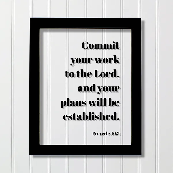 Proverbs 16:3 Bible Verse Christian Decor Art Print