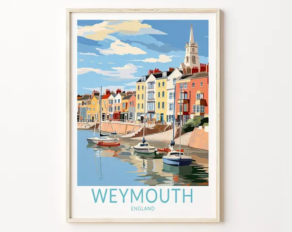 Weymouth Dorset England Travel Poster, United Kingdom