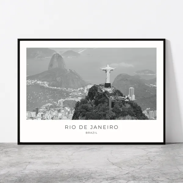 Rio De Janeiro Travel Poster, Christ The Redeemer