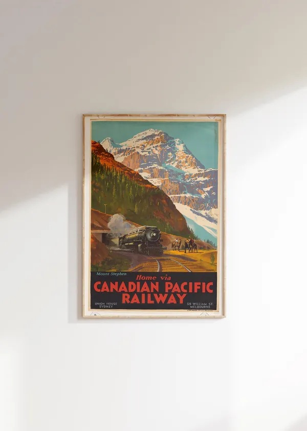 Canada Pacific Railway Vintage Travel Poster Art Print