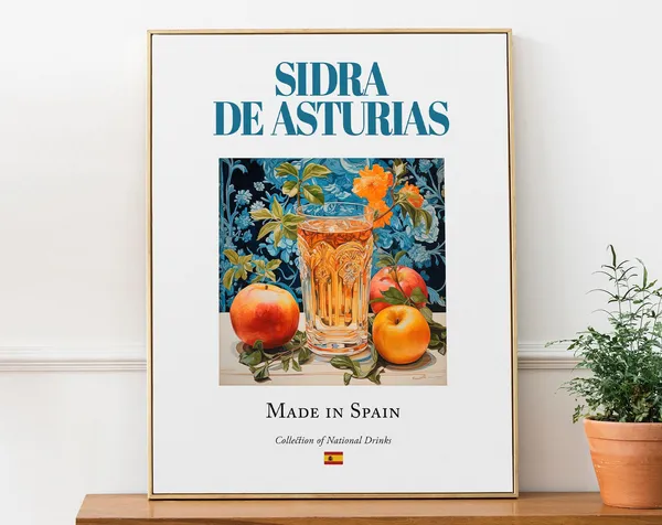 Sidra De Asturias Poster, Traditional Spanish Beverage
