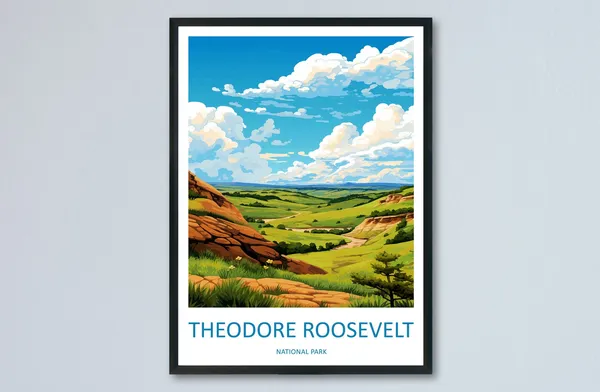 Theodore Roosevelt National Park Travel Poster