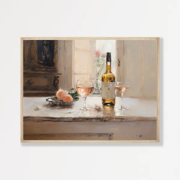 Rustic Still Life Painting, Retro Vintage Art Print