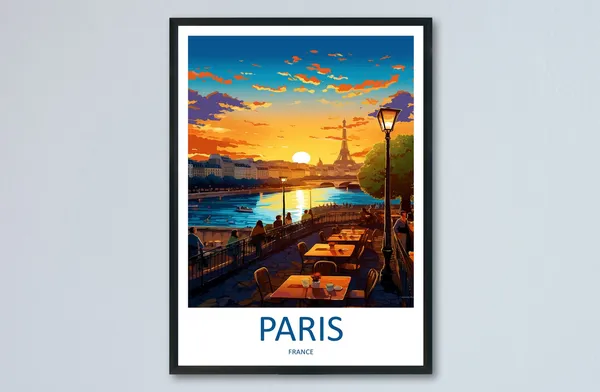 Paris Travel Print, France Wall Art Decor
