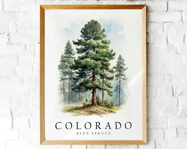 Blue Spruce, The State Tree Of Colorado Art Print