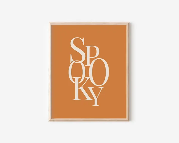 Modern Minimal Spooky Typography Art Print