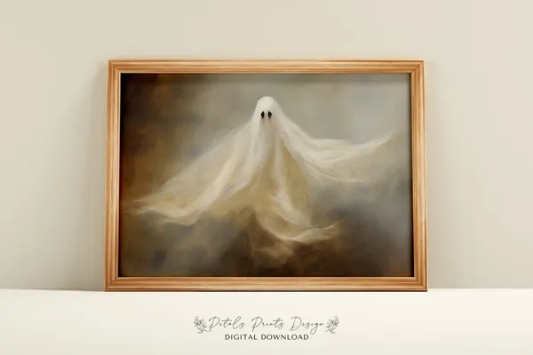 Vintage Rustic Halloween Wall Art Print