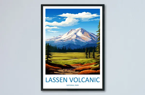 Lassen Volcanic National Park Travel Poster