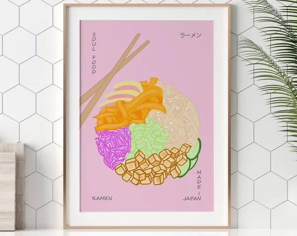 Vintage Ramen Illustration Art Print