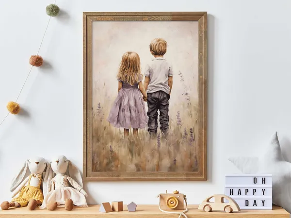 Sibling Wall Art Brother And Sister Room Print