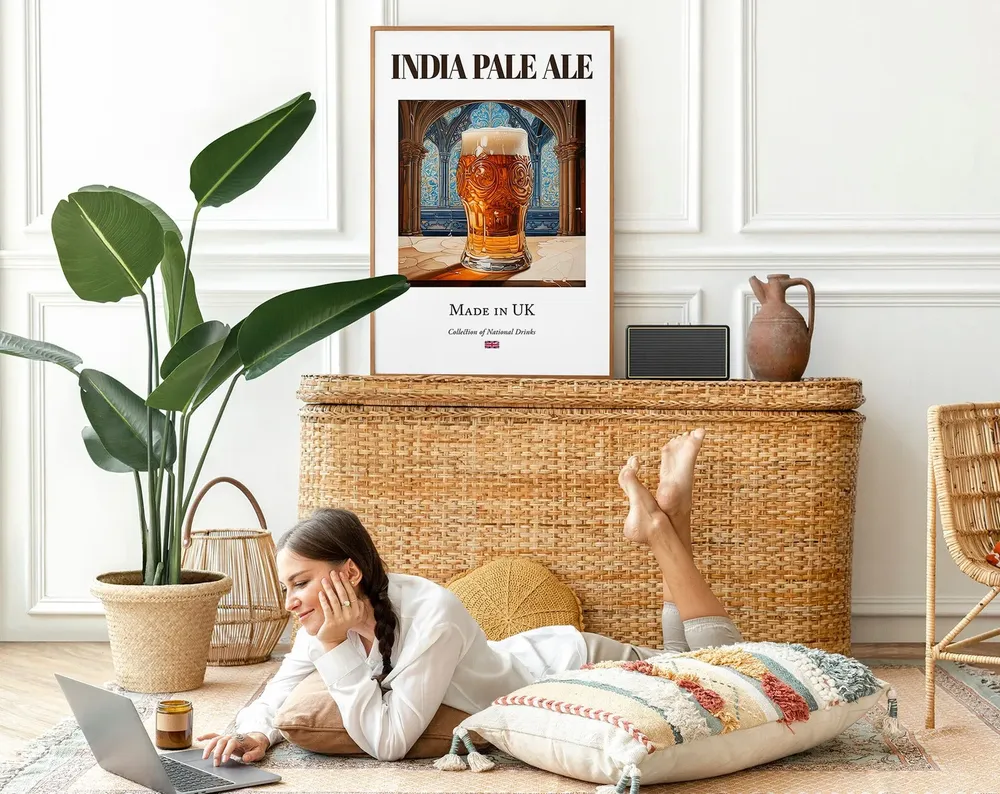 India Pale Ale on Maiolica Tile, Kitchen Bar Art Print - Image 2