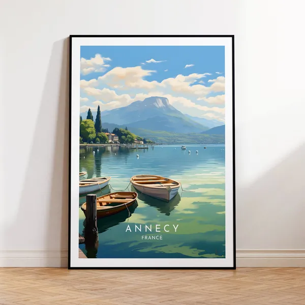 Annecy Travel Poster, France Home Decor Print