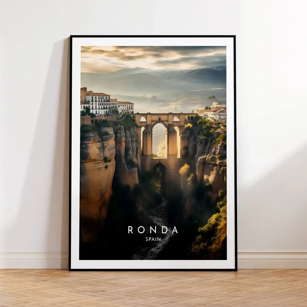 Ronda Travel Poster, Spain Home Decor