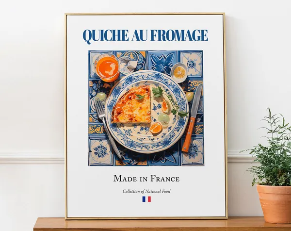 Quiche Au Fromage, Traditional French Food Art Print