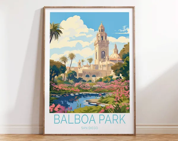 Balboa Park San Diego California Travel Poster