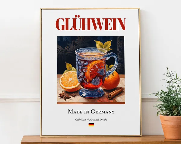 Glhwein On Maiolica Tile, Kitchen And Bar Art Print