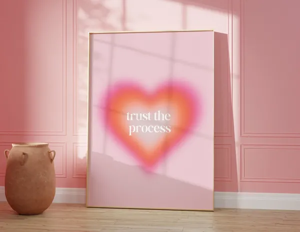 Trust The Process Poster Print, Affirmation Art