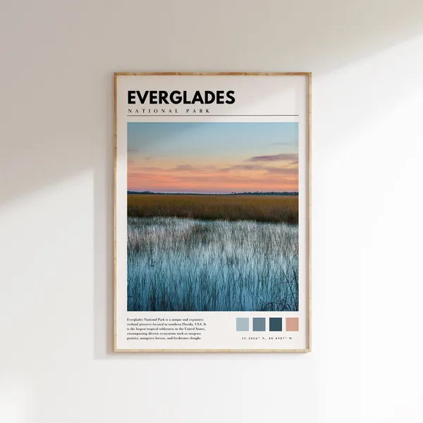 Florida Everglades National Park Travel Poster
