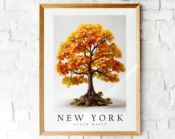 Sugar Maple, New York State Tree Poster Print