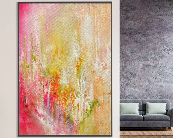 Modern Abstract Painting, Palette Knife Art Print