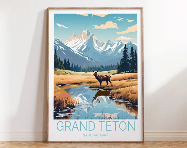 Grand Teton National Park Travel Poster