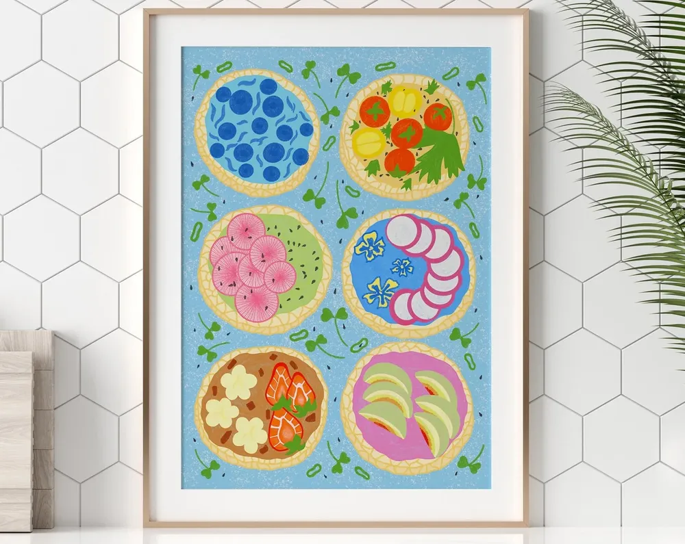 Rice Cakes Vintage Kitchen Art Print