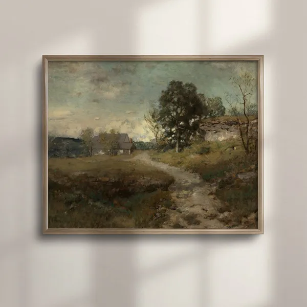 Vintage Country Landscape Rustic Poster Print