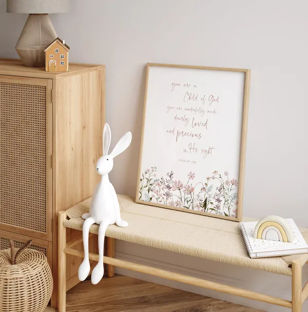Child of God Nursery Scripture Art Print