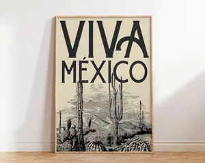 Vintage Mexico Travel Poster, Latin America Art Print