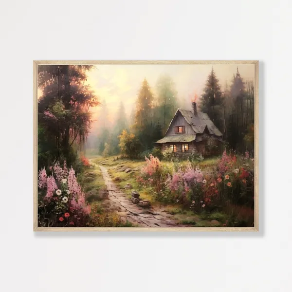 Country Cottage Rustic Farmhouse Art Print