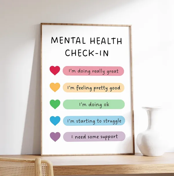 Mental Health Check-In Therapy Office Art Print